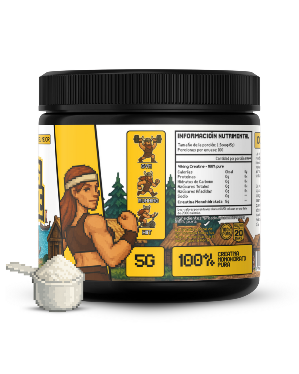 VIKING CREATINE - Creatina Monohidratada // 100 Servicios