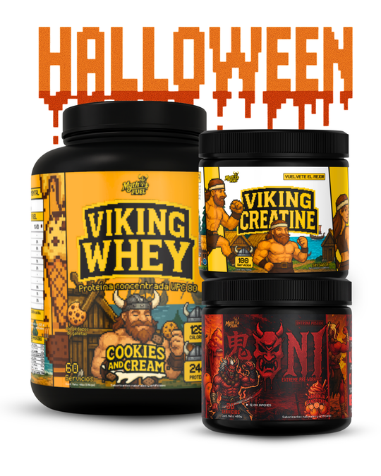 Paquete Haloween Viking Whey + Viking Creatine + ONI Pre Entreno Extremo