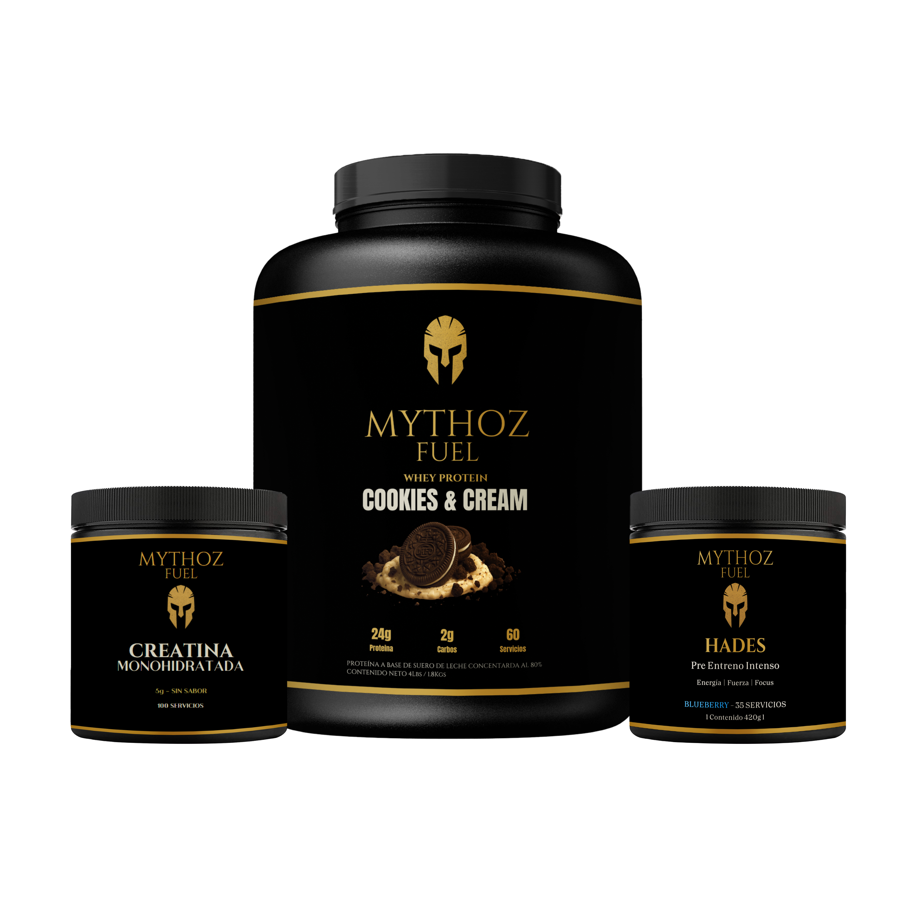 Whey Protein 60s / Creatina 100s / Hades 35s